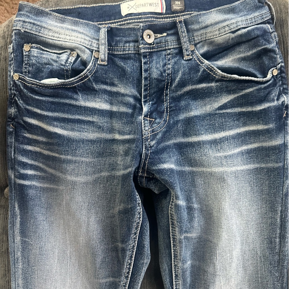 DepartWest Like New - Men's Straight Jeans - Faded Blue